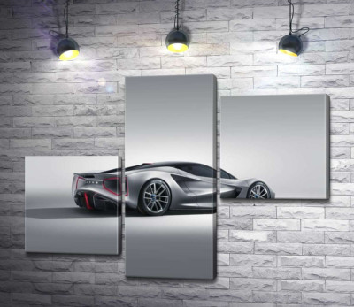 Модульна картина "Дивовижний дизайн електричного спортивного автомобіля Lotus Evija"