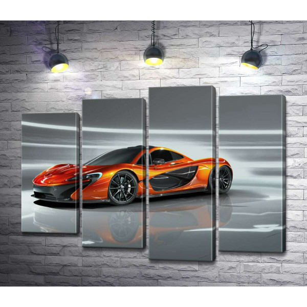 Янтарный блеск спортивного автомобиля McLaren P1