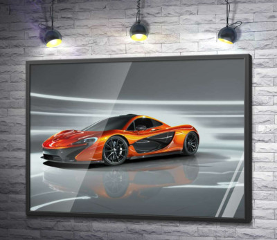 Постер "Янтарный блеск спортивного автомобиля McLaren P1"