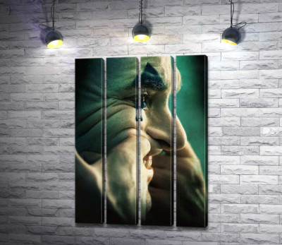 Модульная картина "Джокер (Joker) сквозь слезы натягивает улыбку на лицо"
