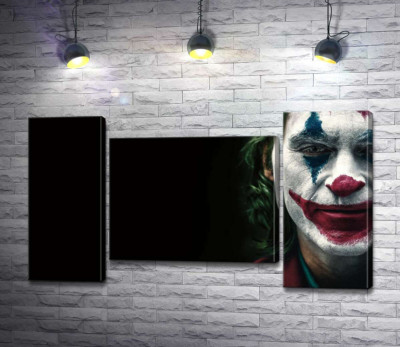 Модульна картина "Джокер (Joker) нафарбований шарами гриму"