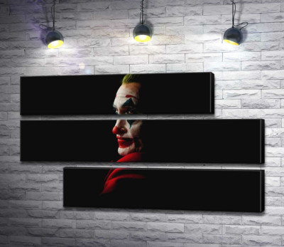 Модульная картина "Профиль Джокера (Joker) рассеивается в тени"