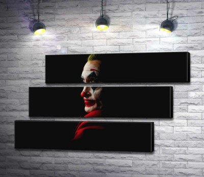 Модульная картина "Профиль Джокера (Joker) рассеивается в тени"
