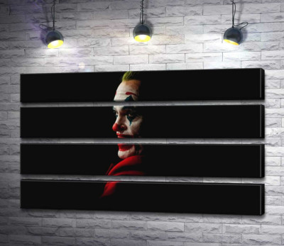 Модульная картина "Профиль Джокера (Joker) рассеивается в тени"