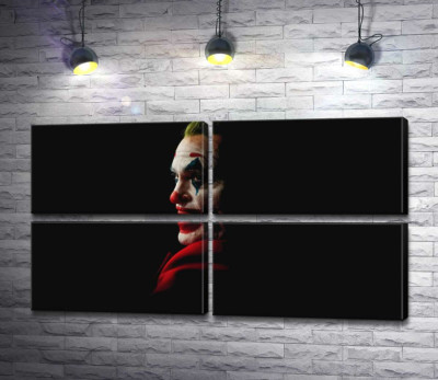 Модульная картина "Профиль Джокера (Joker) рассеивается в тени"