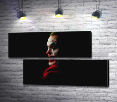 Модульная картина "Профиль Джокера (Joker) рассеивается в тени"
