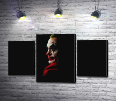 Модульная картина "Профиль Джокера (Joker) рассеивается в тени"