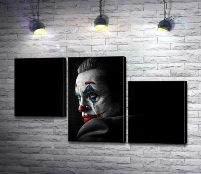 Модульная картина "Грустный взгляд Джокера (Joker) из тени"