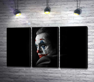 Модульная картина "Грустный взгляд Джокера (Joker) из тени"