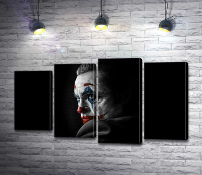 Модульная картина "Грустный взгляд Джокера (Joker) из тени"