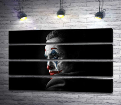 Модульная картина "Грустный взгляд Джокера (Joker) из тени"