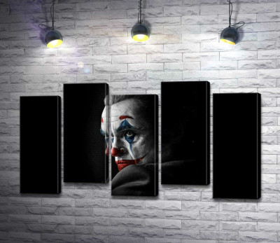 Модульная картина "Грустный взгляд Джокера (Joker) из тени"