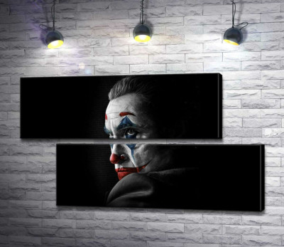 Модульна картина "Сумний погляд Джокера (Joker) з тіні"