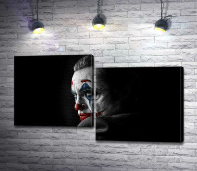 Модульная картина "Грустный взгляд Джокера (Joker) из тени"