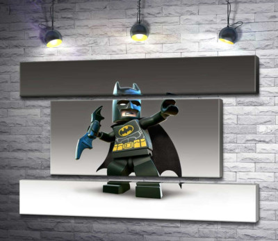 Модульная картина "Лего Бэтмен (Batman) с оружием, электронным бетарангом"