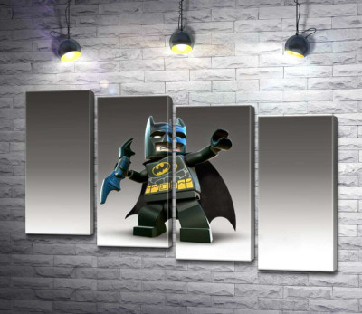 Модульная картина "Лего Бэтмен (Batman) с оружием, электронным бетарангом"