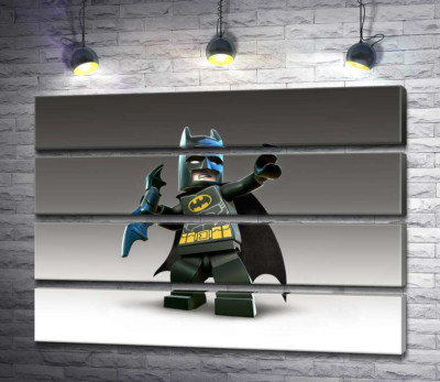 Модульная картина "Лего Бэтмен (Batman) с оружием, электронным бетарангом"