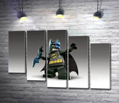 Модульная картина "Лего Бэтмен (Batman) с оружием, электронным бетарангом"