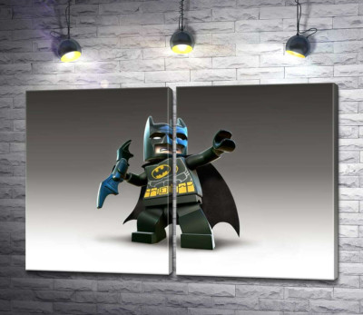 Модульная картина "Лего Бэтмен (Batman) с оружием, электронным бетарангом"