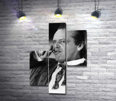 Актор Джек Ніколсон (Jack Nicholson) позує із сигарою на чорно-білому знімку