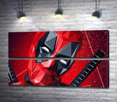 Портрет Дедпула (Deadpool) в техніці papercraft
