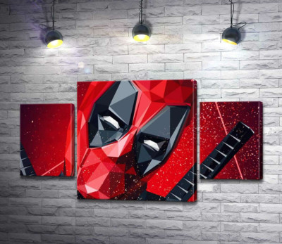 Портрет Дедпула (Deadpool) в техніці papercraft
