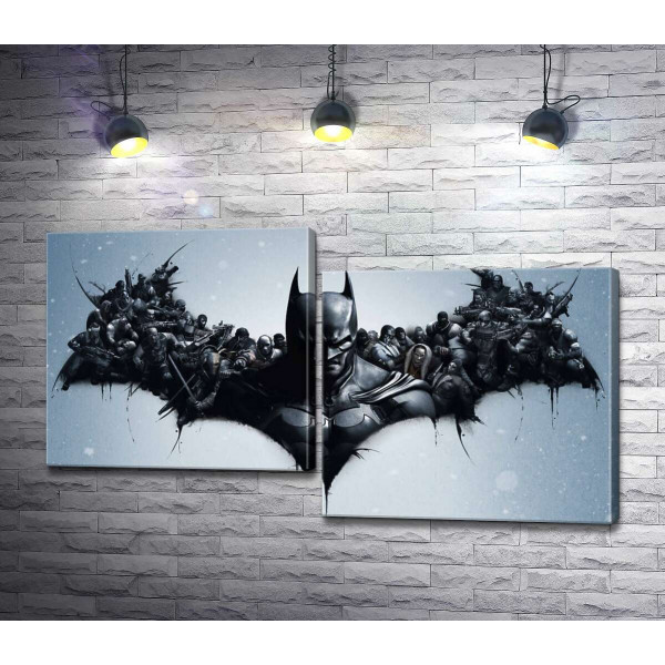 Грізний Бетмен (Batman) з крилами-силуетами вояків