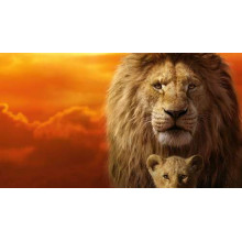 Король-лев, Муфаса, та його син, Сімба, на постері до фільму "Король-лев" (The Lion King)