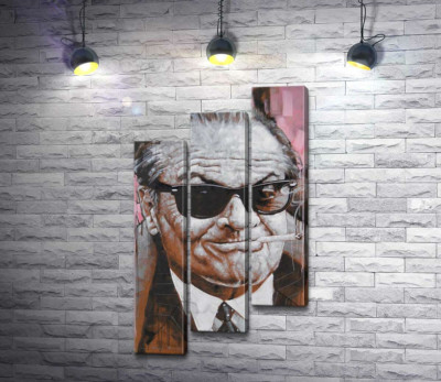 Модульна картина "Портрет усміхненого Джека Ніколсона (Jack Nicholson) із сигаретою в зубах"