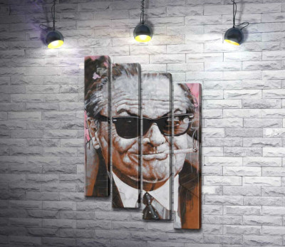 Модульна картина "Портрет усміхненого Джека Ніколсона (Jack Nicholson) із сигаретою в зубах"