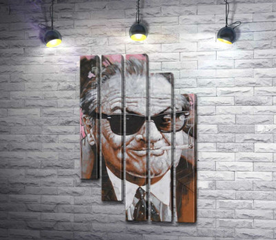 Модульна картина "Портрет усміхненого Джека Ніколсона (Jack Nicholson) із сигаретою в зубах"