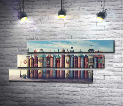 Модульна картина "Затишне місто книг"