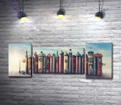 Модульна картина "Затишне місто книг"