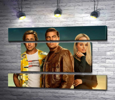 Постер із героями фільму "Одного разу в Голлівуді" (Once Upon A Time In Hollywood) 