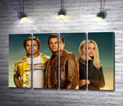 Постер із героями фільму "Одного разу в Голлівуді" (Once Upon A Time In Hollywood) 