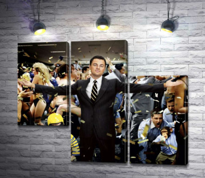 Модульная картина "Леонардо Ди Каприо (Leonardo DiCaprio) на фильме "Волк с Уолл-стрит" (The Wolf of Wall Street)"