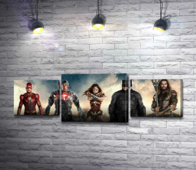 Модульна картина "Супергерої з фільму "Ліга Справедливості" (Justice League)"