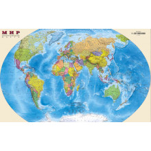 Политическая карта мира в ярких тонах