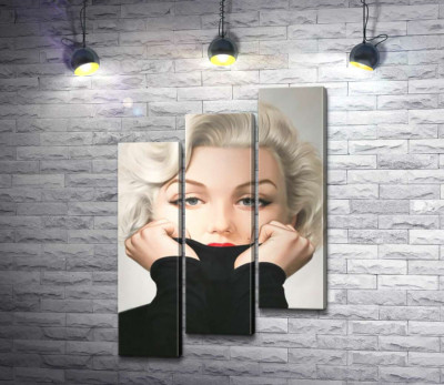 Ніжний портрет Мерілін Монро (Marilyn Monroe) у чорному светрі
