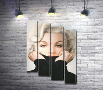 Ніжний портрет Мерілін Монро (Marilyn Monroe) у чорному светрі