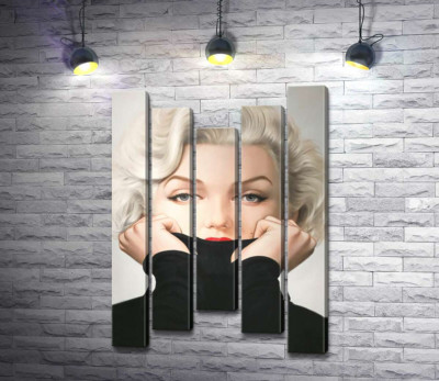 Нежный портрет Мэрилин Монро (Marilyn Monroe) в черном свитере