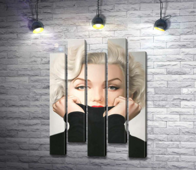 Ніжний портрет Мерілін Монро (Marilyn Monroe) у чорному светрі