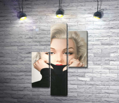 Ніжний портрет Мерілін Монро (Marilyn Monroe) у чорному светрі