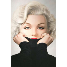 Нежный портрет Мэрилин Монро (Marilyn Monroe) в черном свитере