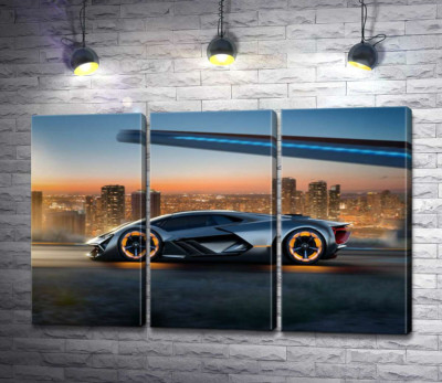 Инновационная модель электромобиля Ламборгини (Lamborghini Terzo Millennio)