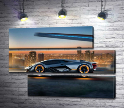 Модульна картина "Інноваційна модель електромобіля Ламборгіні (Lamborghini Terzo Millennio)"