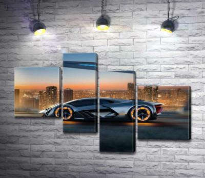 Модульна картина "Інноваційна модель електромобіля Ламборгіні (Lamborghini Terzo Millennio)"