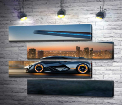 Модульна картина "Інноваційна модель електромобіля Ламборгіні (Lamborghini Terzo Millennio)"