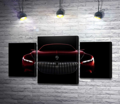 Червоний силует автомобіля Mercedes-Maybach S-Class