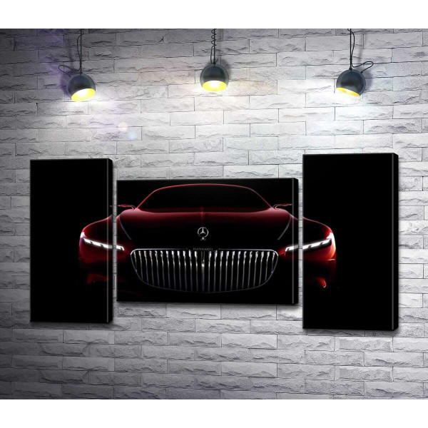 Красный силуэт автомобиля Mercedes-Maybach S-Class